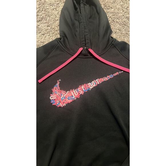 Women’s Black and Pink Nike Therma- Fit Hoodie Size L - Picture 2 of 5
